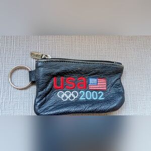 Roots Leather Coin/Card Holder - USA Olympics 2002